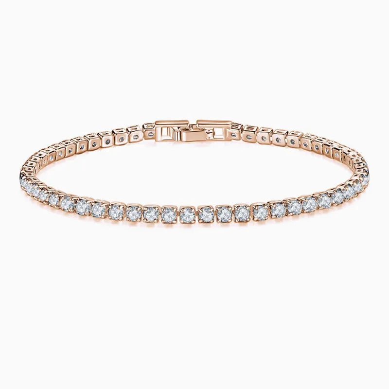 Elegant 925 Sterling Silver Zircon Bracelets for Women