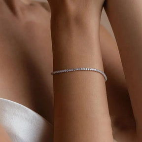 Elegant 925 Sterling Silver Zircon Bracelets for Women
