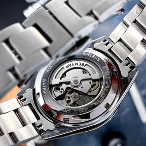 Benyar 2024 areia estrada venda quente 40mm relógio mecânico 316l aço inoxidável 50m à prova dwaterproof água z relógio mecânico automático masculino