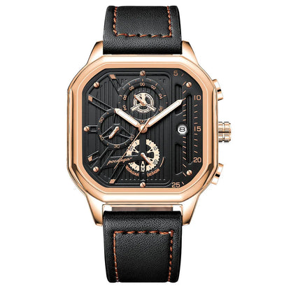 Men's Luxury Chronograph Leather Watch