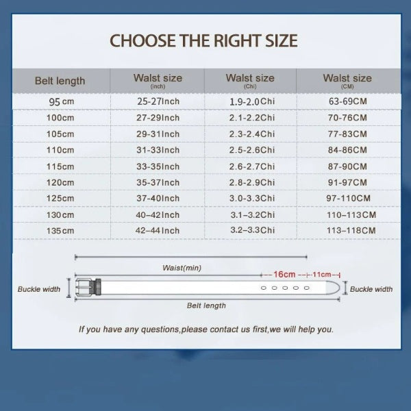 Luxury Genuine Leather Belt for Men - Vintage Style