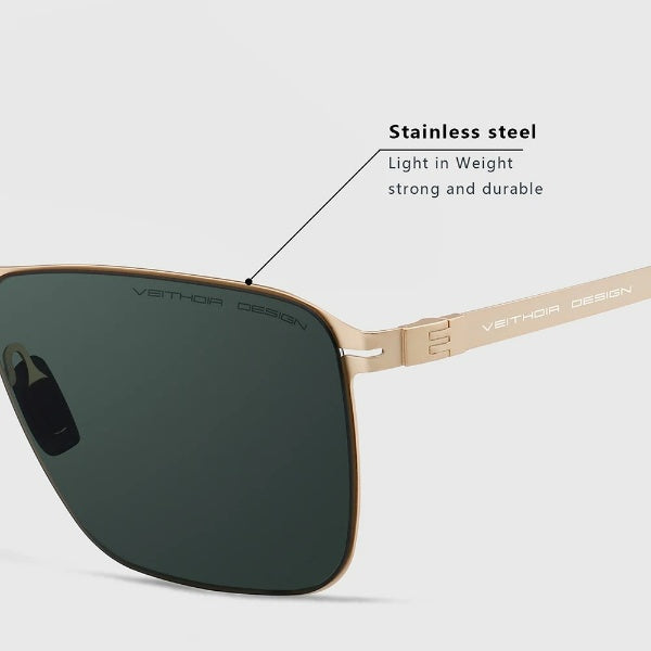 Cordace Stainless Steel Sunglasses – Men’s Polarized UV400