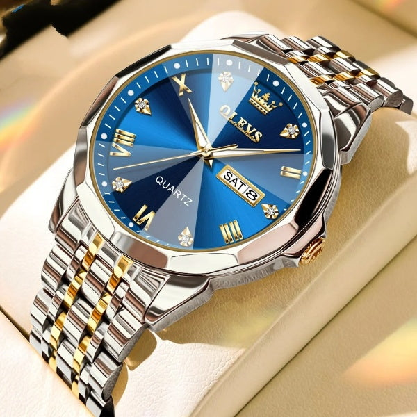 Luxury Quartz Watch with Diamond Dial