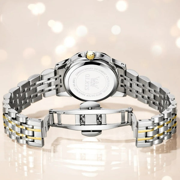 Luxury Quartz Watch with Diamond Dial